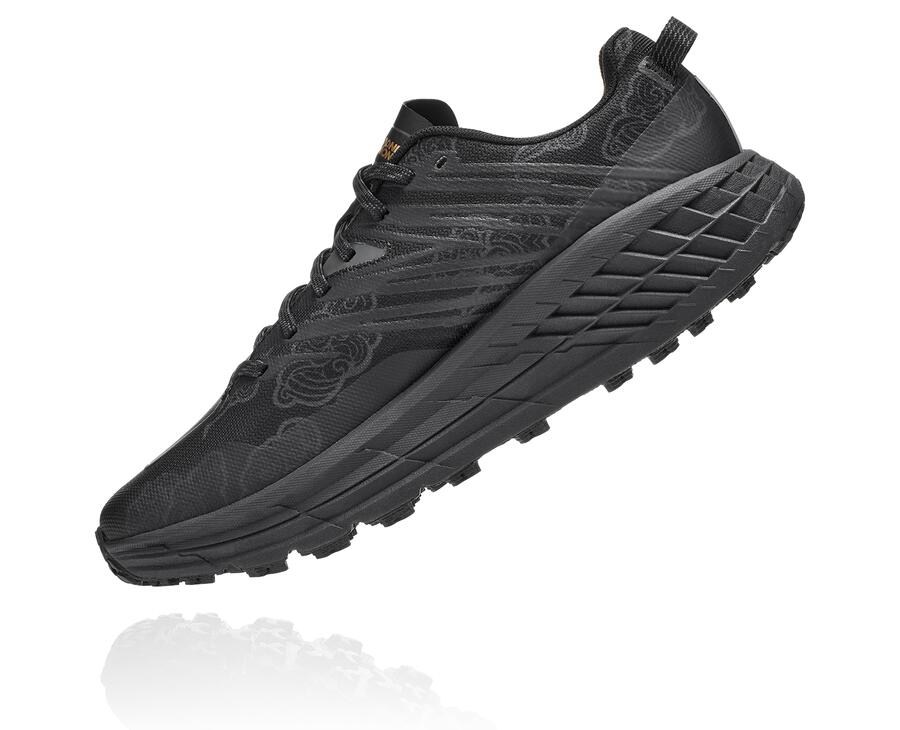 Zapatillas Trail Hoka One One Hombre - Speedgoat 4 Cny - Negras/Doradas - PFX972106